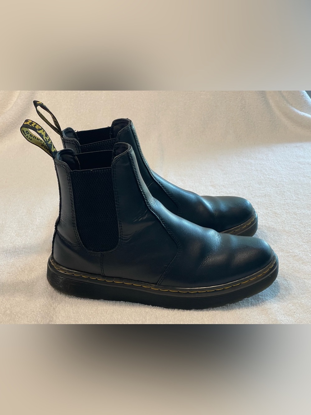 Dr. Martens Dorrian Smooth Black Leather Chelsea Boots | All Gender